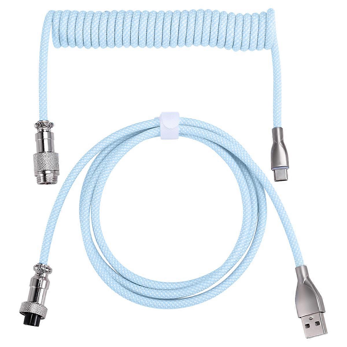 USB C Coiled Keyboard Cable Braided Mechanical Keyboard Cable C