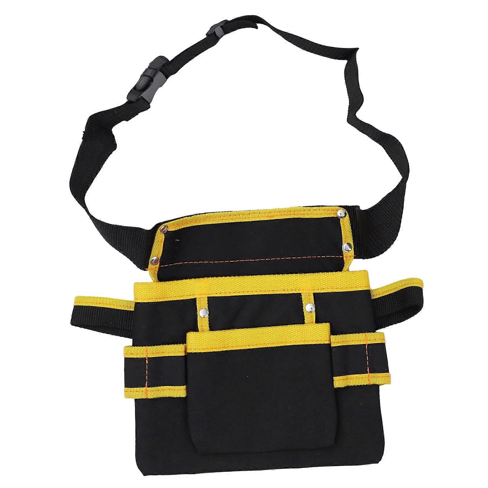 1 Piece Tool Pouch Belt Bag Oxford Large Capacity Durable Electrician Tool Bag for Plumbers and Construction Workers Practical and Versatile