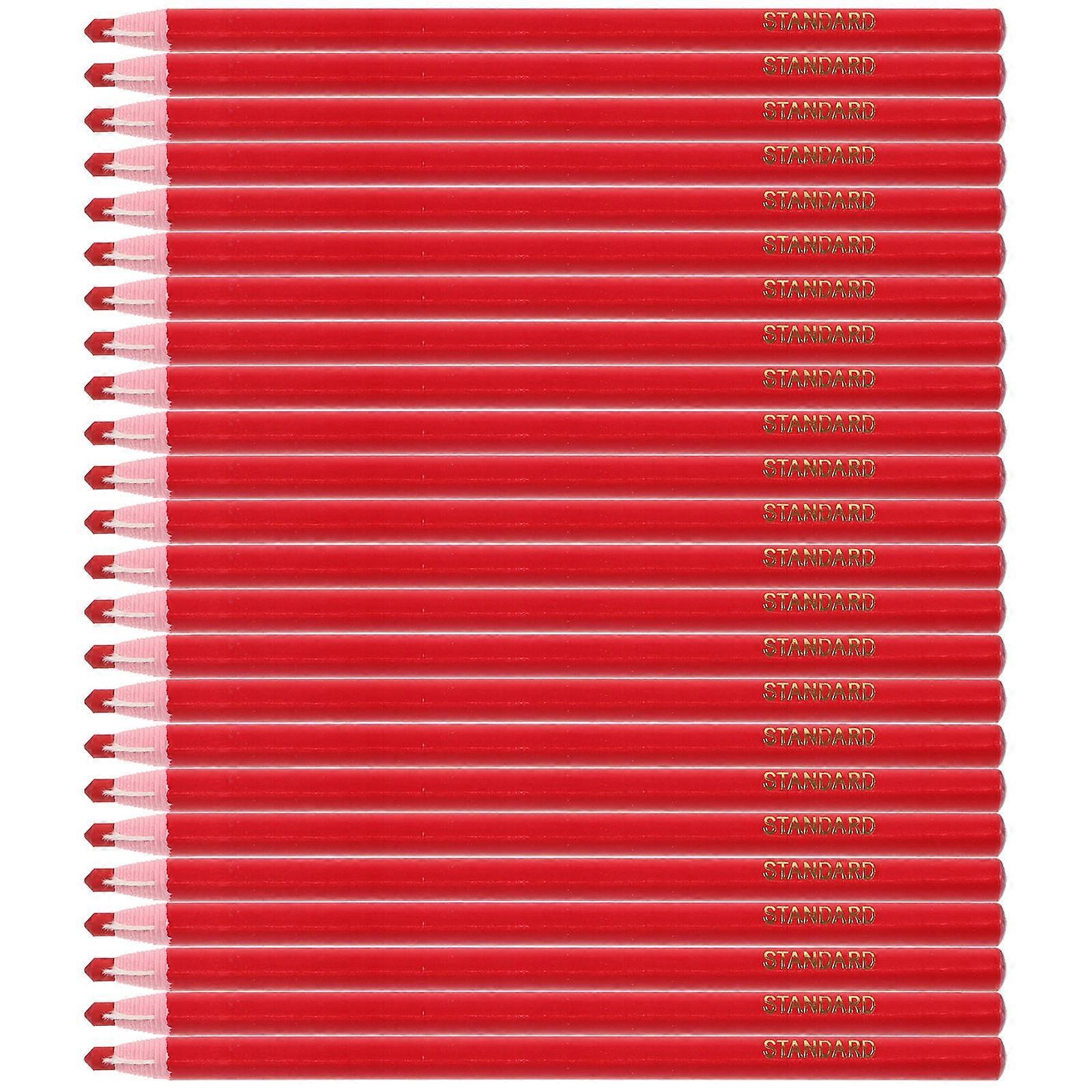 Wax Marker Pens with Paper Layer Peel Off Crayon Pencils for Painting Use Red Color 24 Pcs