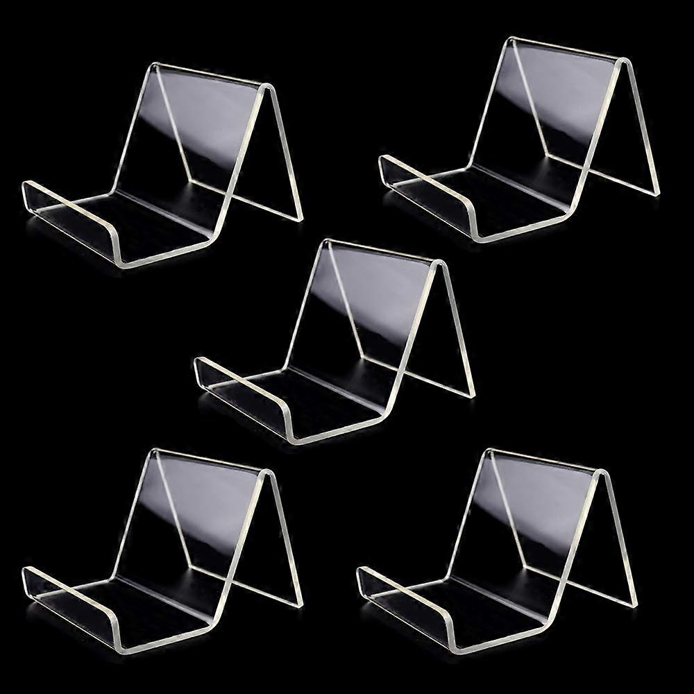 Acrylic Bookend Transparent Acrylic Stand for Posters Menus Book Display Mobile Phone Stand Goods Carrier Incline Stand, Pack of 1/2/5