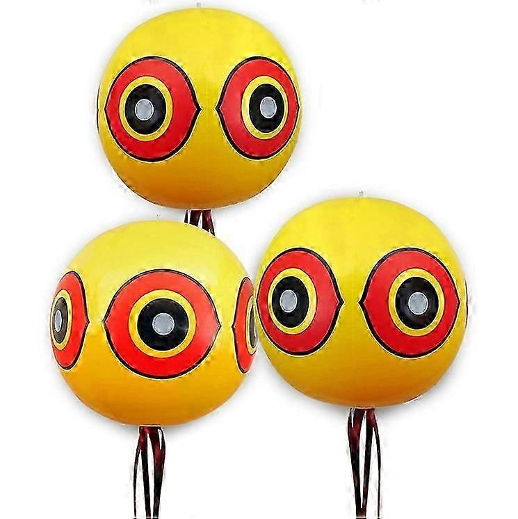 Repellent Balloons - Anti Pigeon Bird Scarer - to Repel Pigeons, Crows and More - for Use with Ultrasonic/Spike/Net - Pack of 3