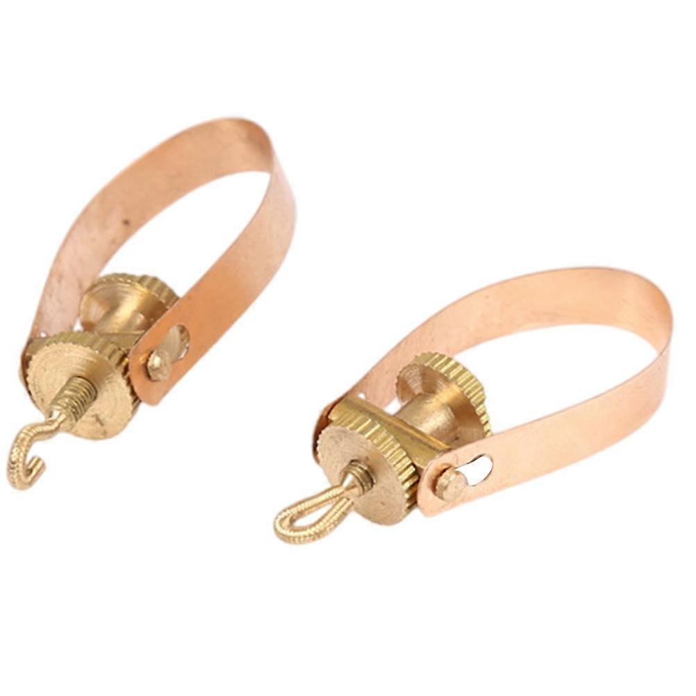 2pcs Copper Erhu Fine Tuners String Adjusters Golden Adjustment Tools