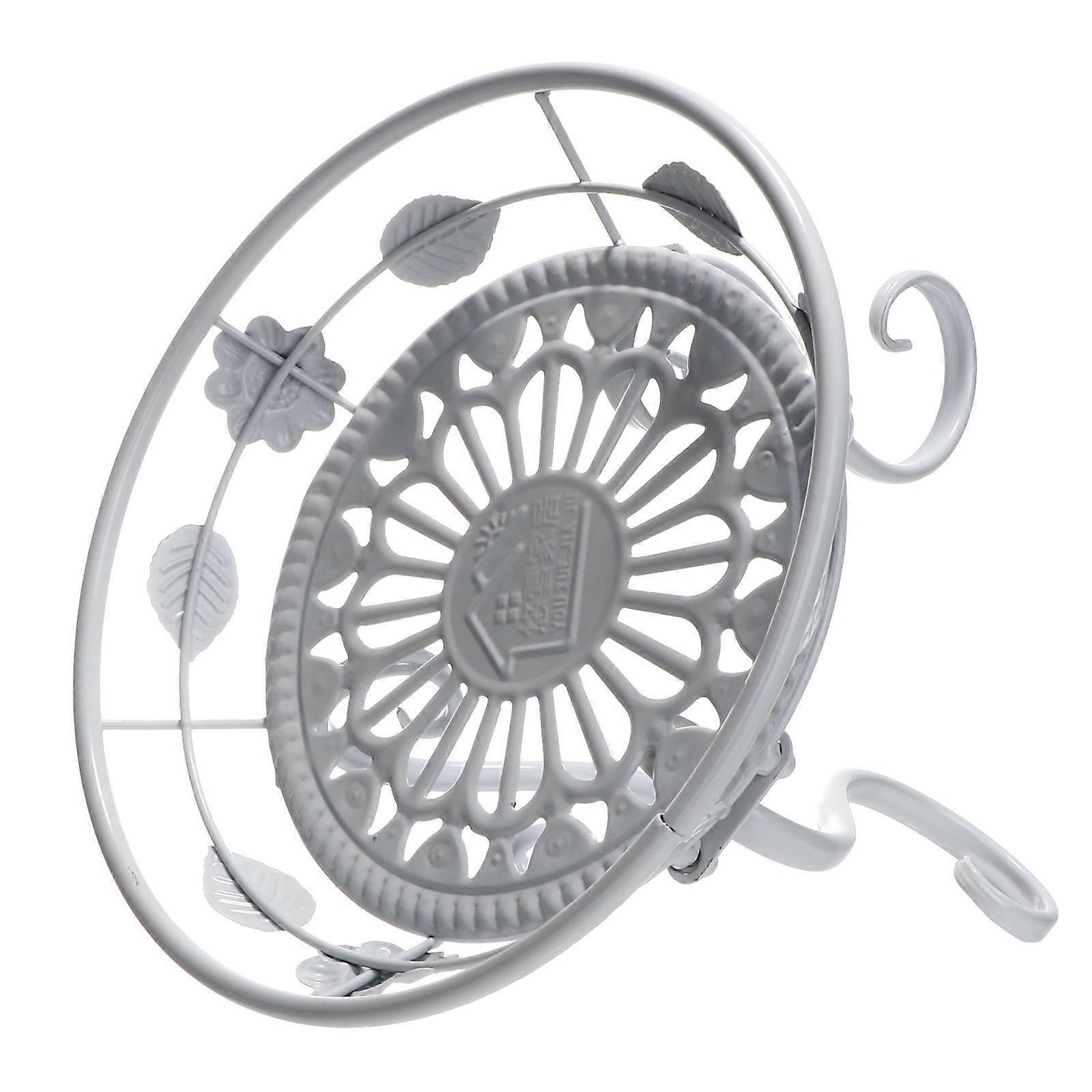 Iron Balcony Bonsai Stand 1Pcs White Versatile Use for Home