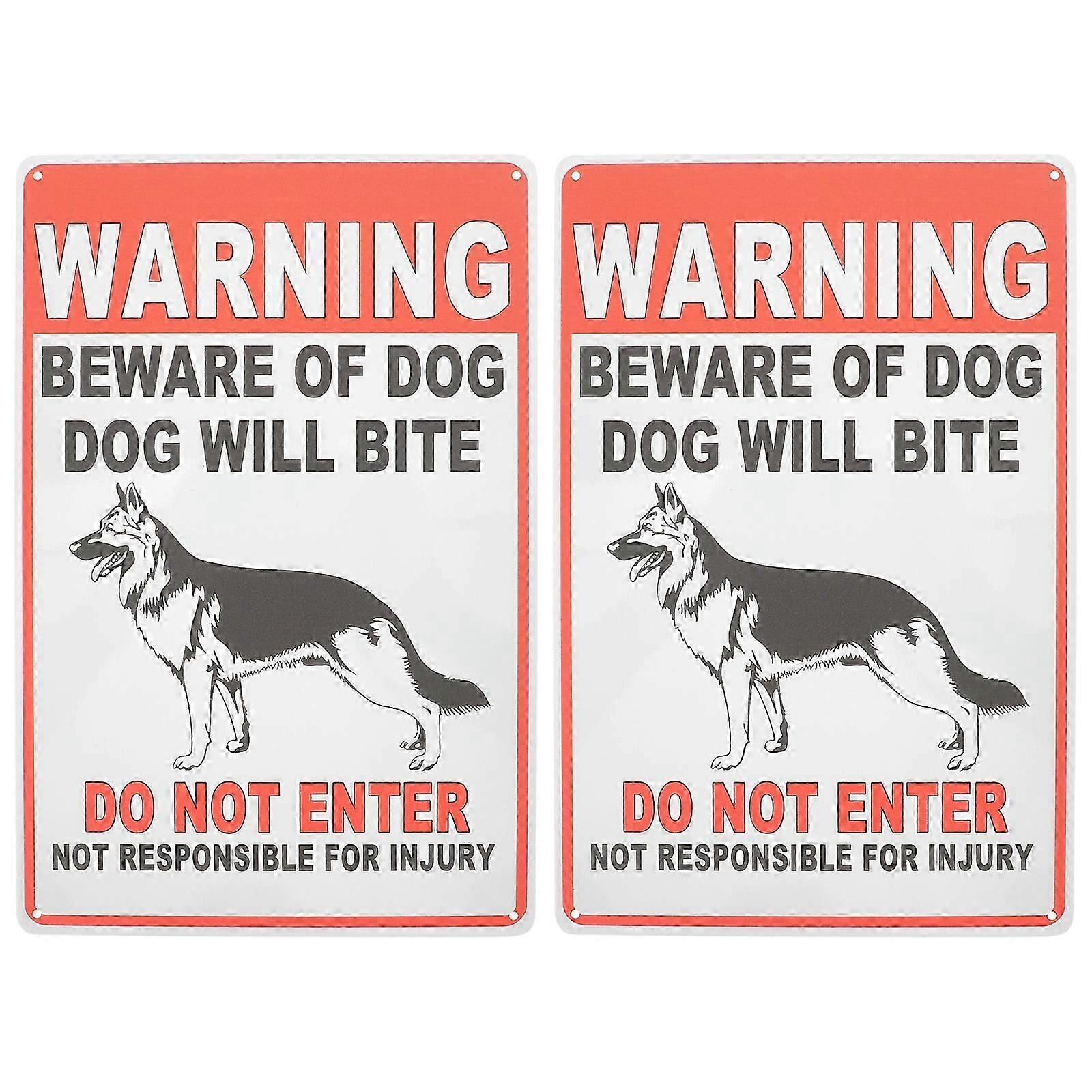 2 قطع حذار من علامة المعادن حذار علامة تحذير علامة حديقة يارد علامة تحذير