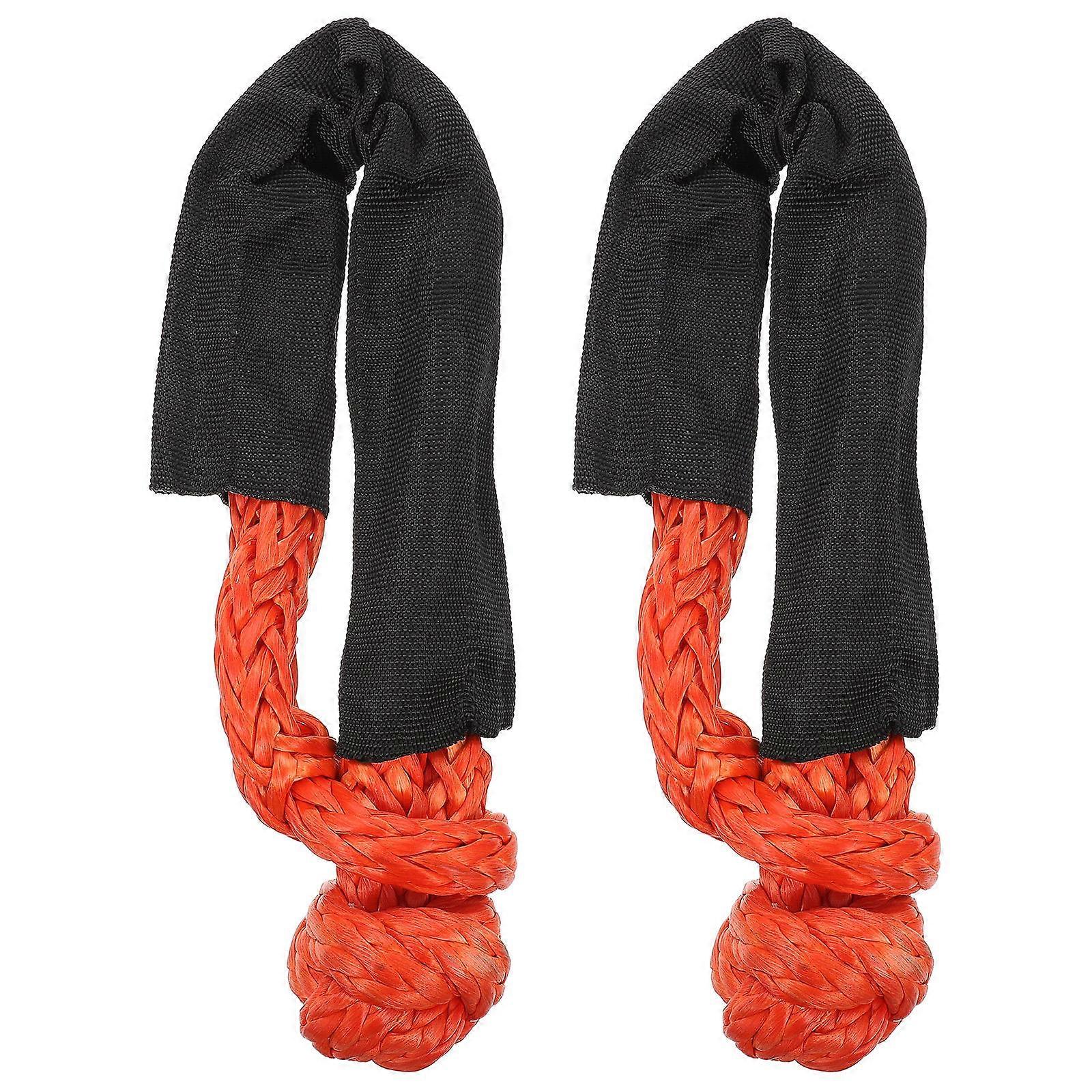 Soft Rope Shackle 2Pcs Designed For Daily Life Use Whether Off-road Or Boating With Enhanced Durability And Protective Sleeve
