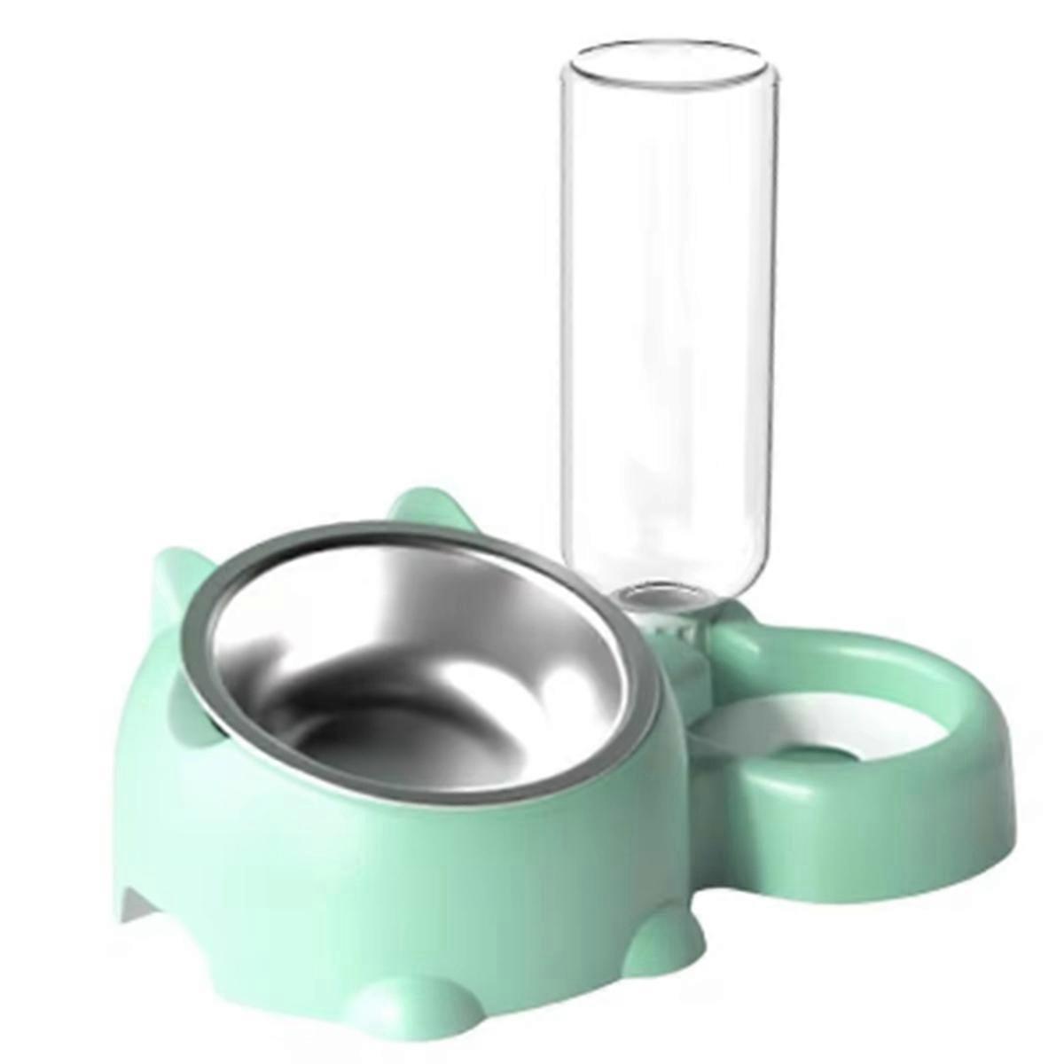Water Bowl Set 16 Degree Tilted Dog Dish with Water Dispenser Removable Pet Feeder Bowl Dog Drinking and Eating Bowl A