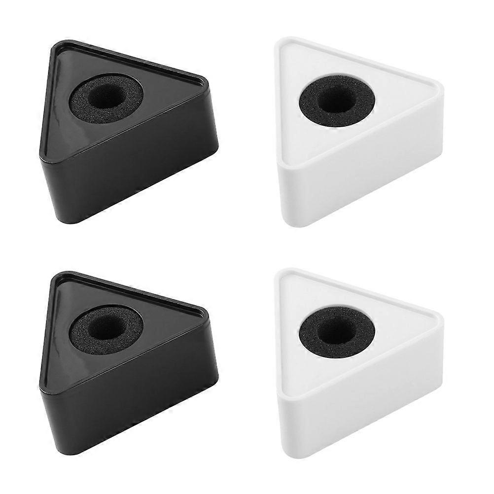 4pcs ABS Triangle Shaped Interview KTV Microphone Station Logos Mic Station Logos