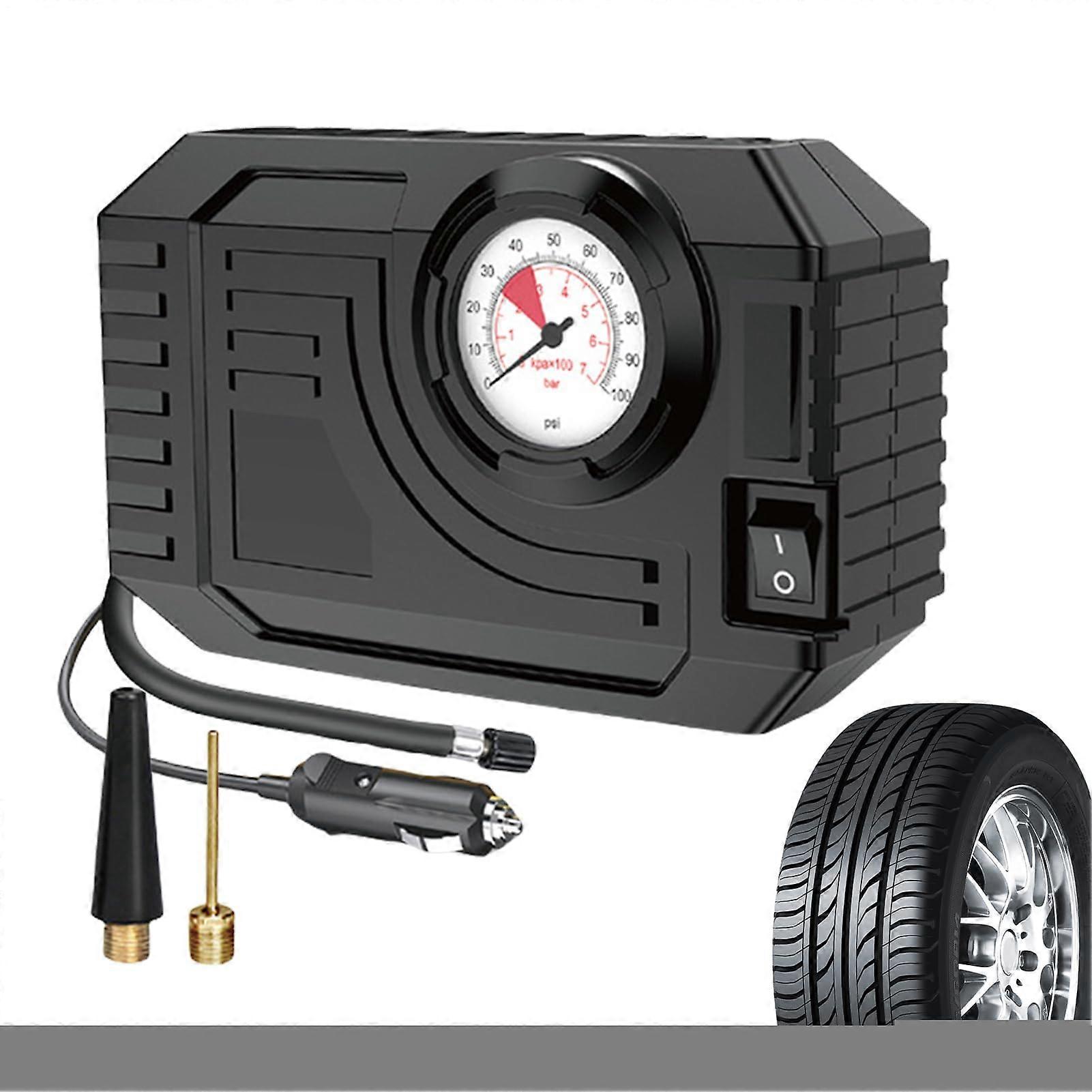 Tire Air Compressor – Steel Casing Pump, Mini Electric Inflator 150PSI FastInflating with Digital Display for Car SUV Bike