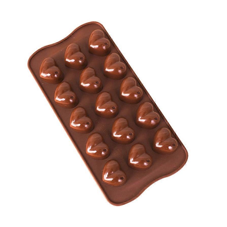 15 Heart Ice/Chocolate/Jelly Mold Brown