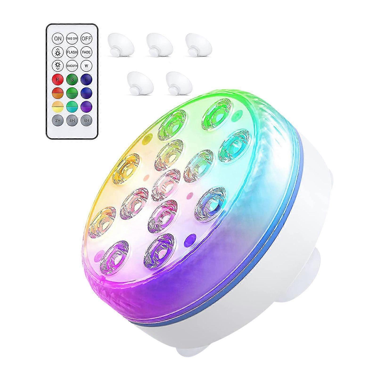 Submersible Led Lights with Remote Waterproof Decorative Pool Lights 1/2/4PCS
