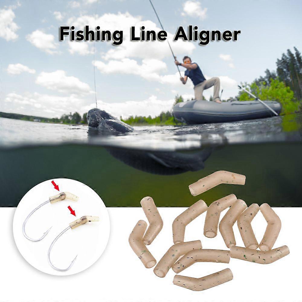 30pcs Fishing Line Aligner Anti-tangle Hook Sleeves Bent Hook Aligner Carp Fishing Hair Rig Accessory