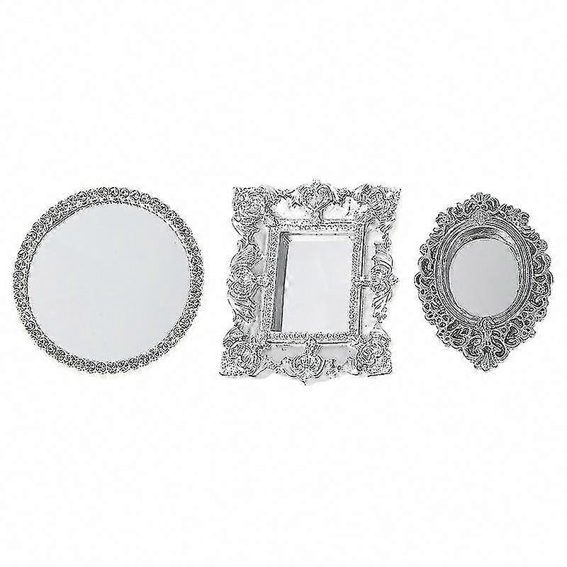 3pcs Mini Classic Mirror for Home Decor and Makeup
