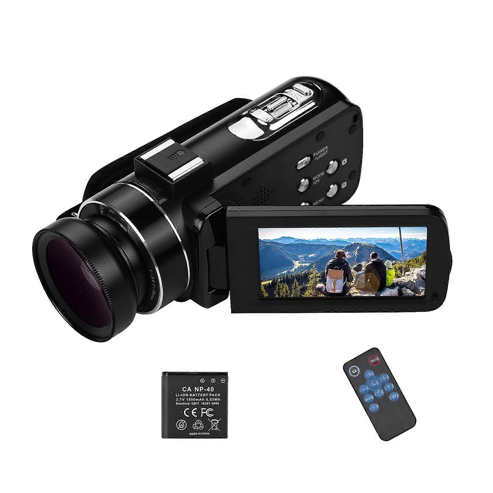 Cámara DV de mano Andoer 4K 3.0" IPS 18X Zoom Lente gran angular