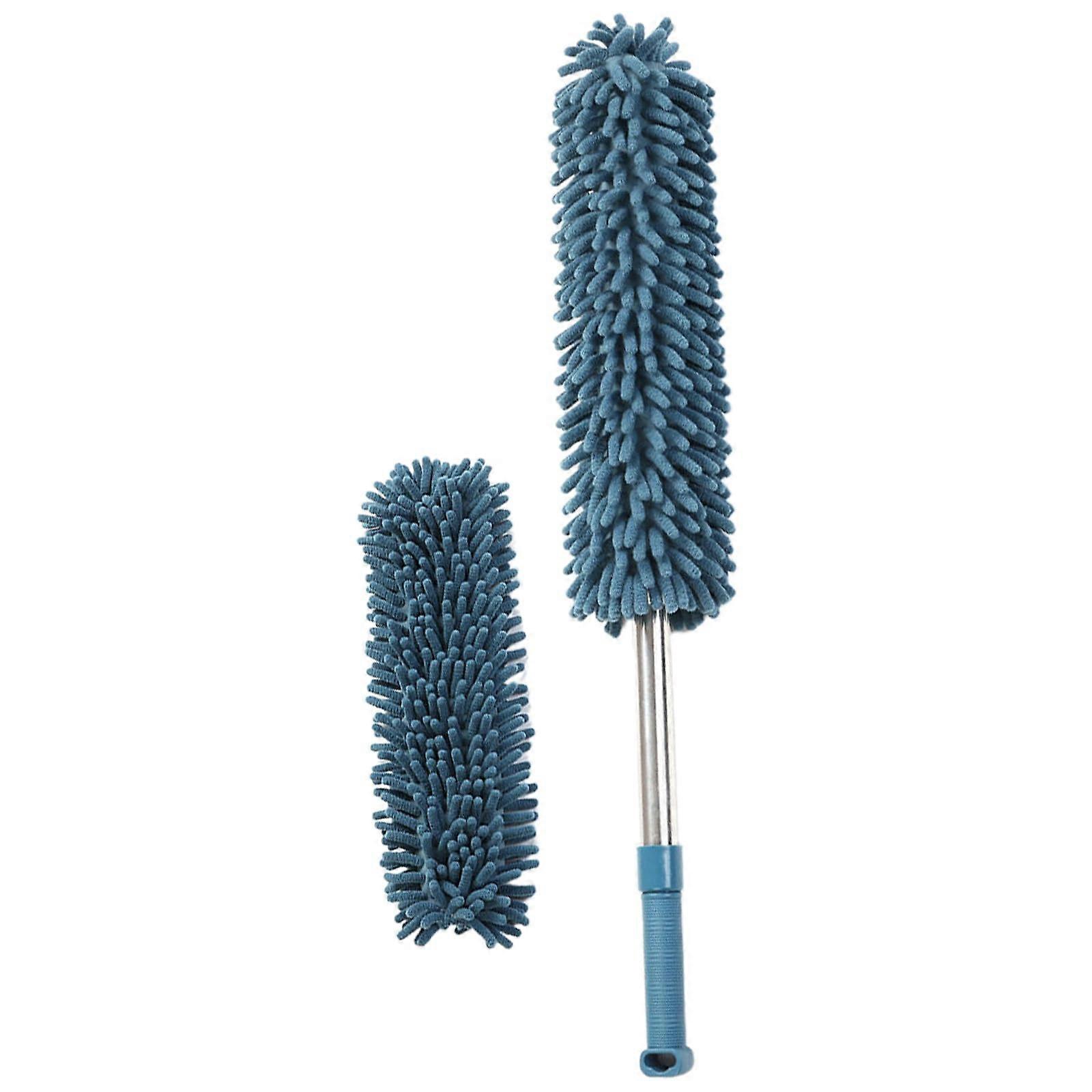 Adjustable Telescopics Dusters Dusting Brush With Washable Pad For Home Cleans Soft Heads Office Cleaner Blue1 Telescopic model plu Ref: 1089