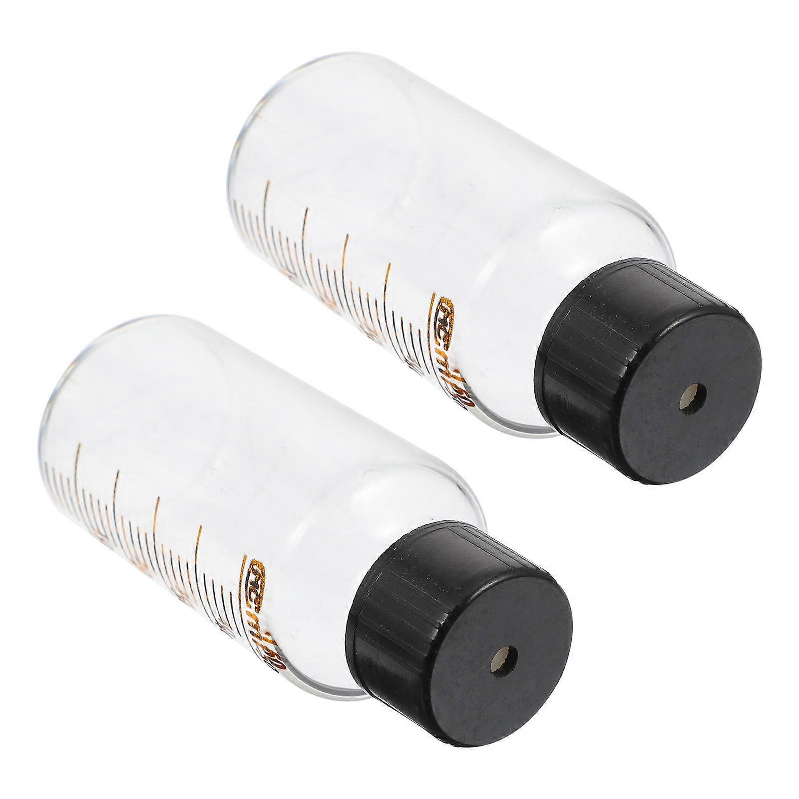 Labs Sample Vials Cylindrical Sample Storage Glass Material Leak-Proof Usage 2Pcs