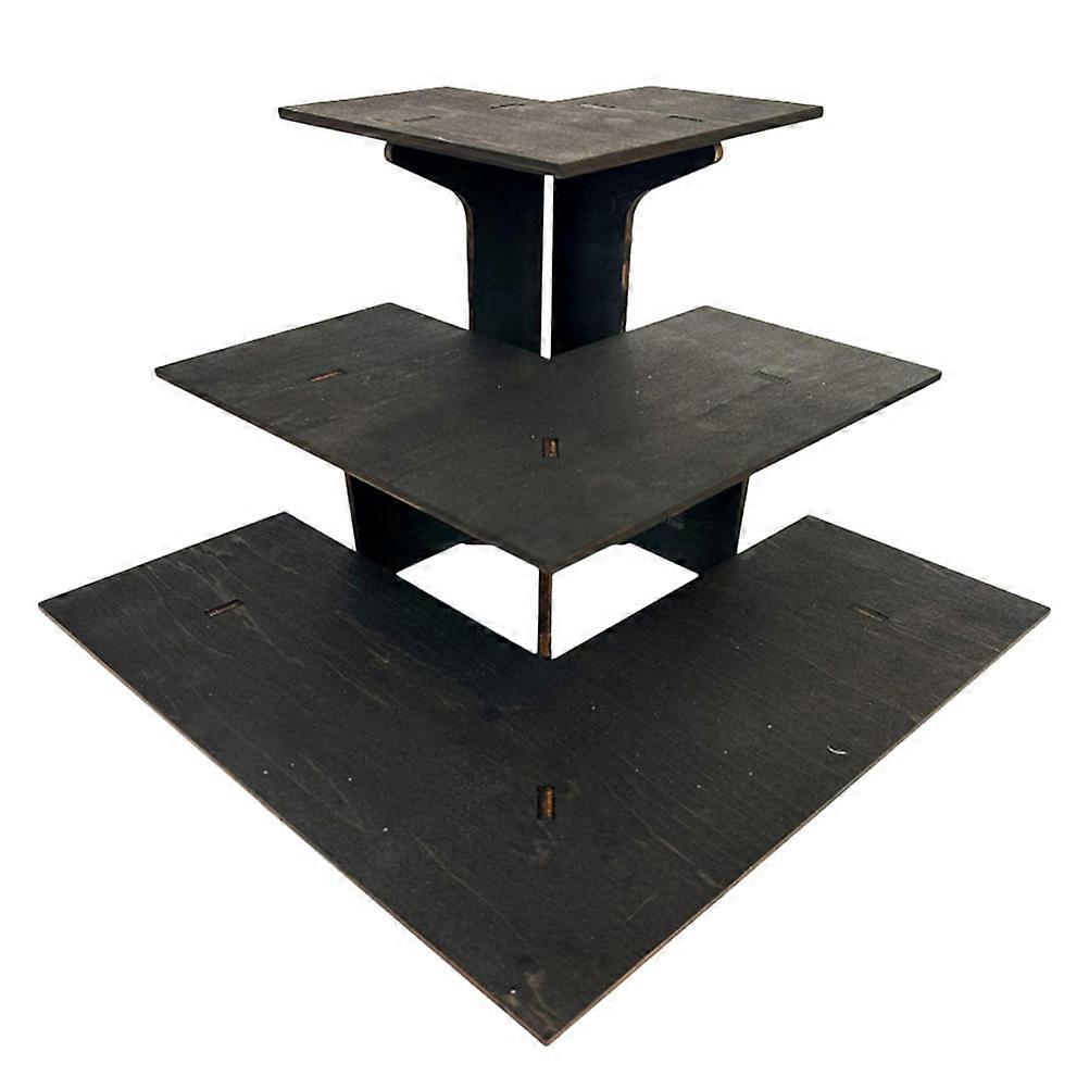 Portable Wooden Display Stand Set   Detachable Table Shelf for Retail, Cupcakes, Candles, and Products   Space Efficient Riser Rack for Events and