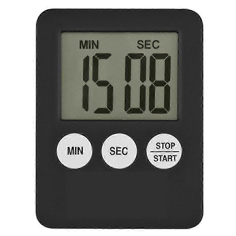 Super Thin LCD Digital Screen Kitchen Timer Square Cooking Count Up Countdown Alarm Magnet Clock