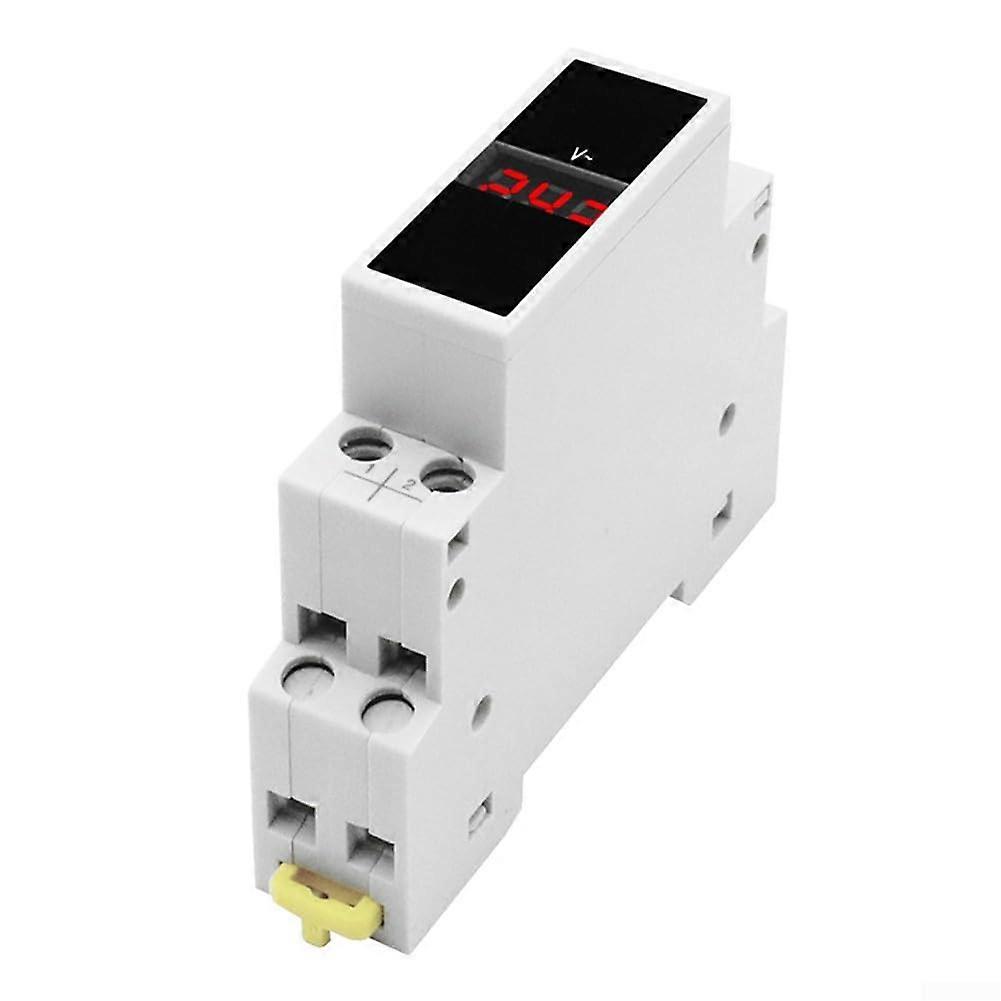 DIN Compatible Voltage Meter Providing Real Time Readouts of AC Power from 80 to 500V