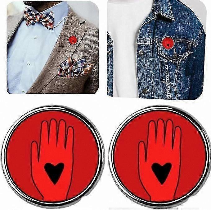 Peaceful Pray Round Brooch, Unique Anti-War Badge for Women and Men