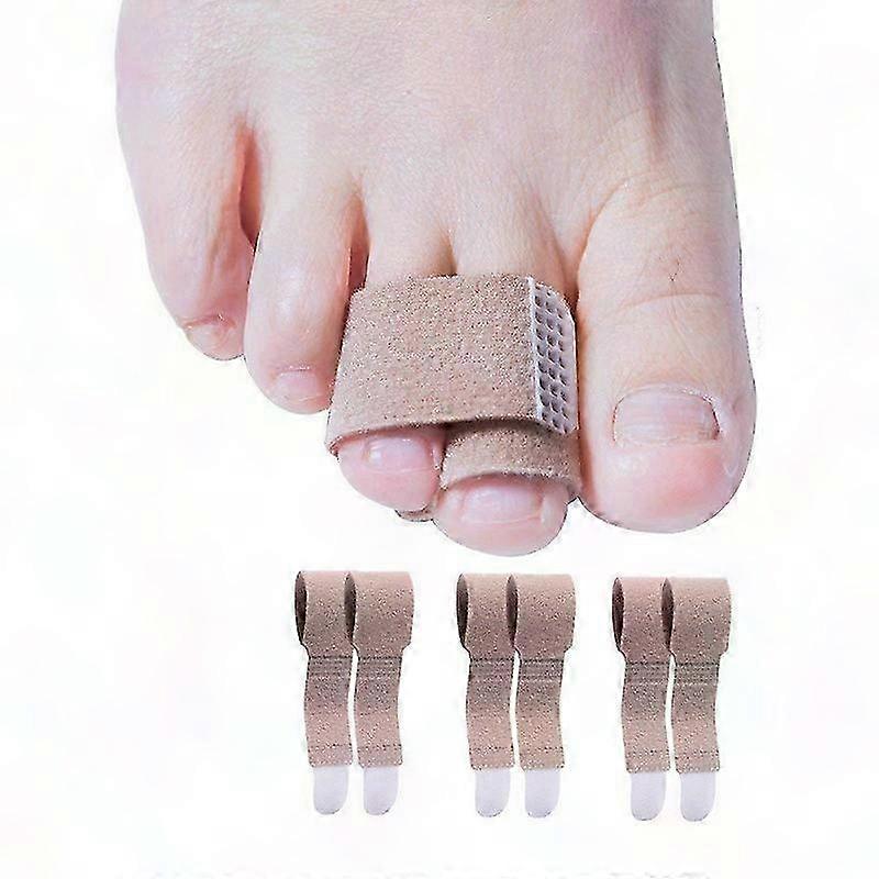 6 عبوات من أدوات تمليس أصابع القدم المطرقية لتصحيح المطرقة ، المكسورة ، الملتوية والمتداخلة