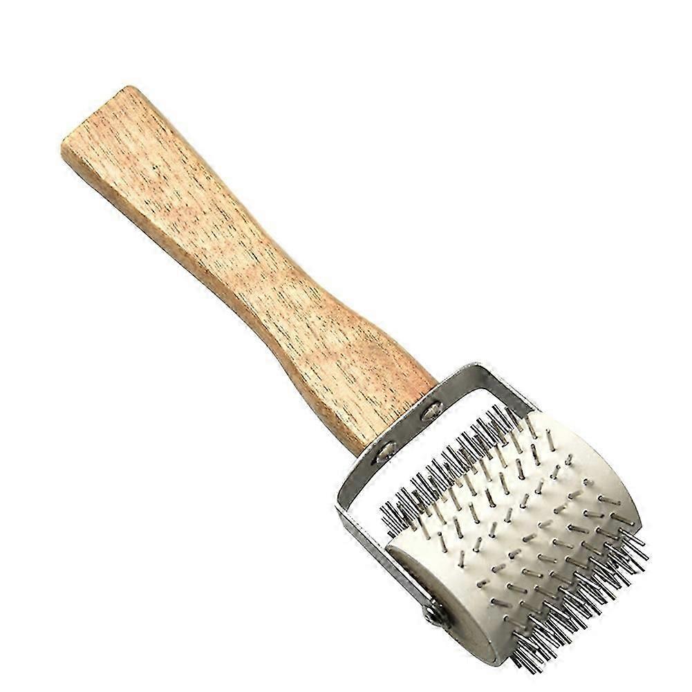 Uncapping needle roller for honey extraction from bee combs