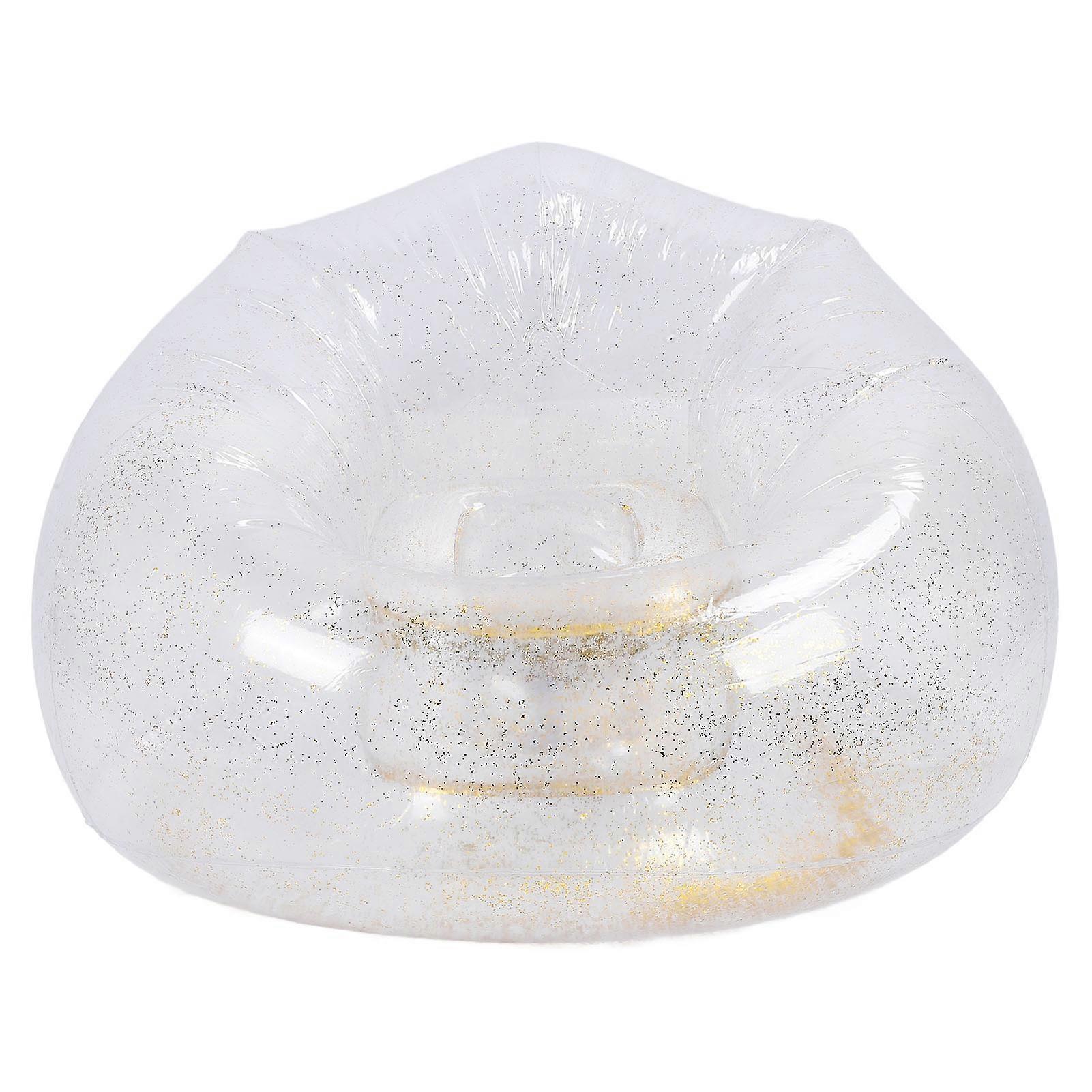 Inflatable Chair Comfortable Relaxing Transparent Ergonomic Space Saving PVC Blow Up Couch Chair