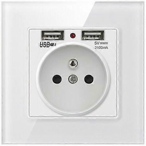Wall Socket, Wall Electrical Outlet with Dual USB - Charger for iPhone/Android1 pcs