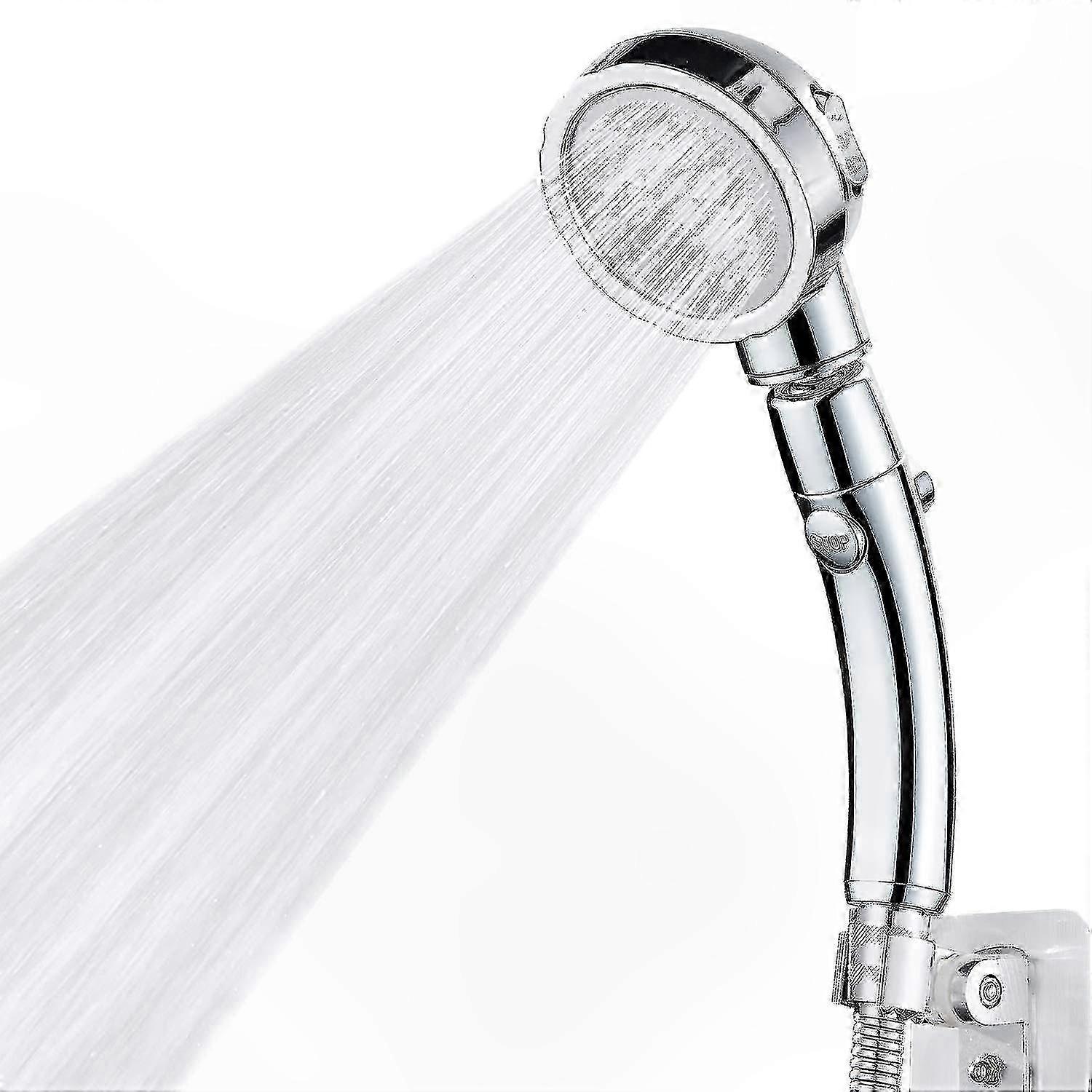 Adjustable High-Pressure Handheld Showerhead with Pause Control for Enhanced Bathing Experience