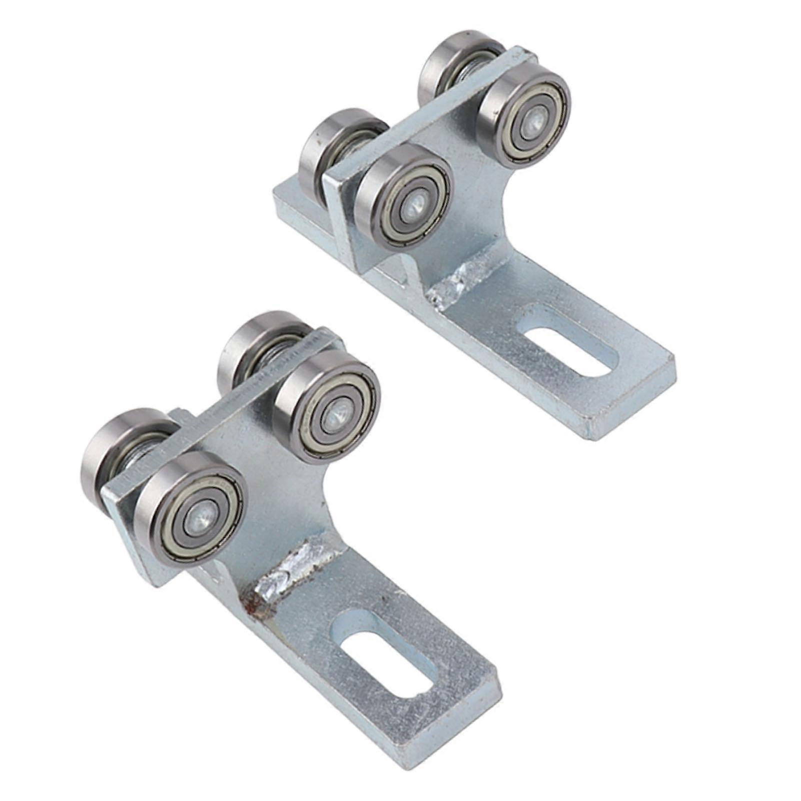 2PCS 4 roues Trolley Assembly T Type Acier Allié 1-5 / 8 pouces Jambe de force