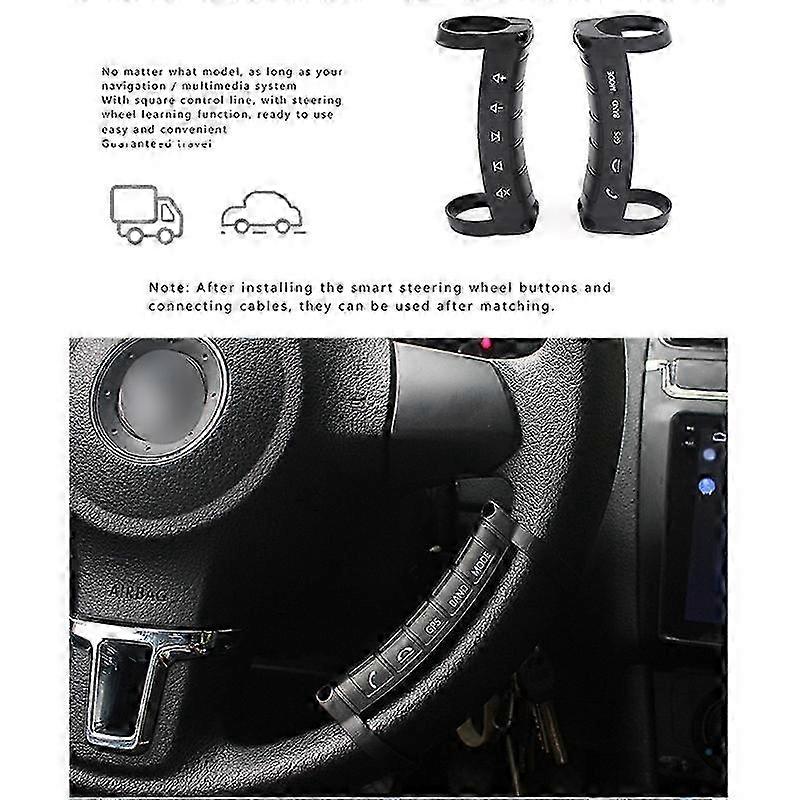Universal steering wheel remote for wireless car navigation