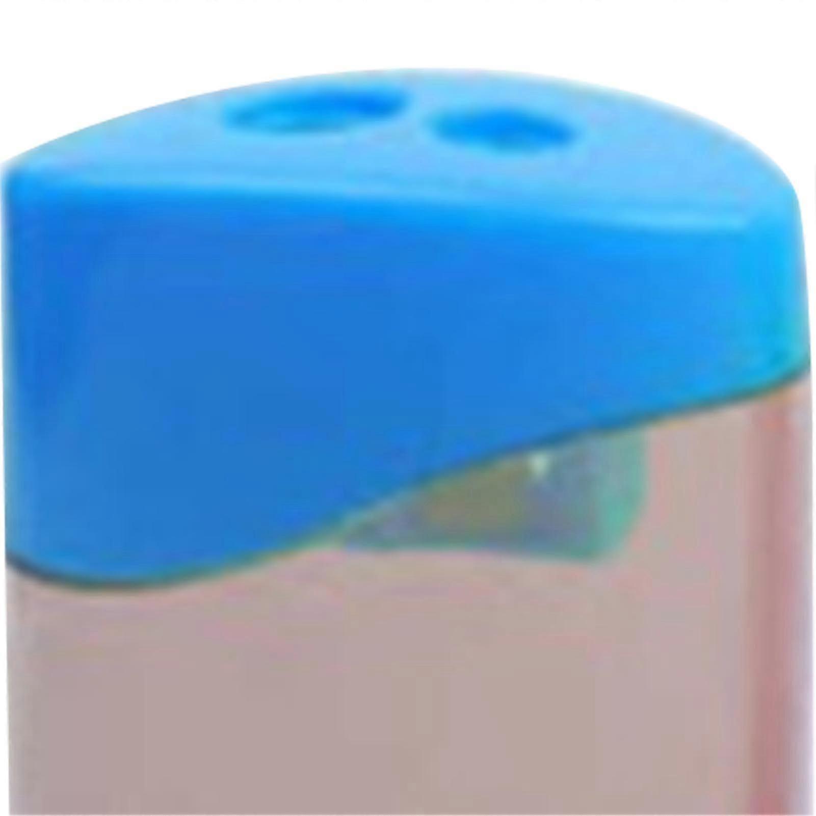 2-Hole Adjustable Plastic Pencil Sharpener, Portable Flat Barrel Dual Hole Sharpener