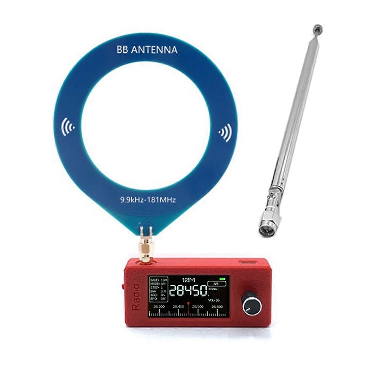 SI4732 0.5-108mhz Portable Radio LSB USB AM FM FM/AM Radio with 9.9KHz-181MHz Antenna All Band Radio Receiver