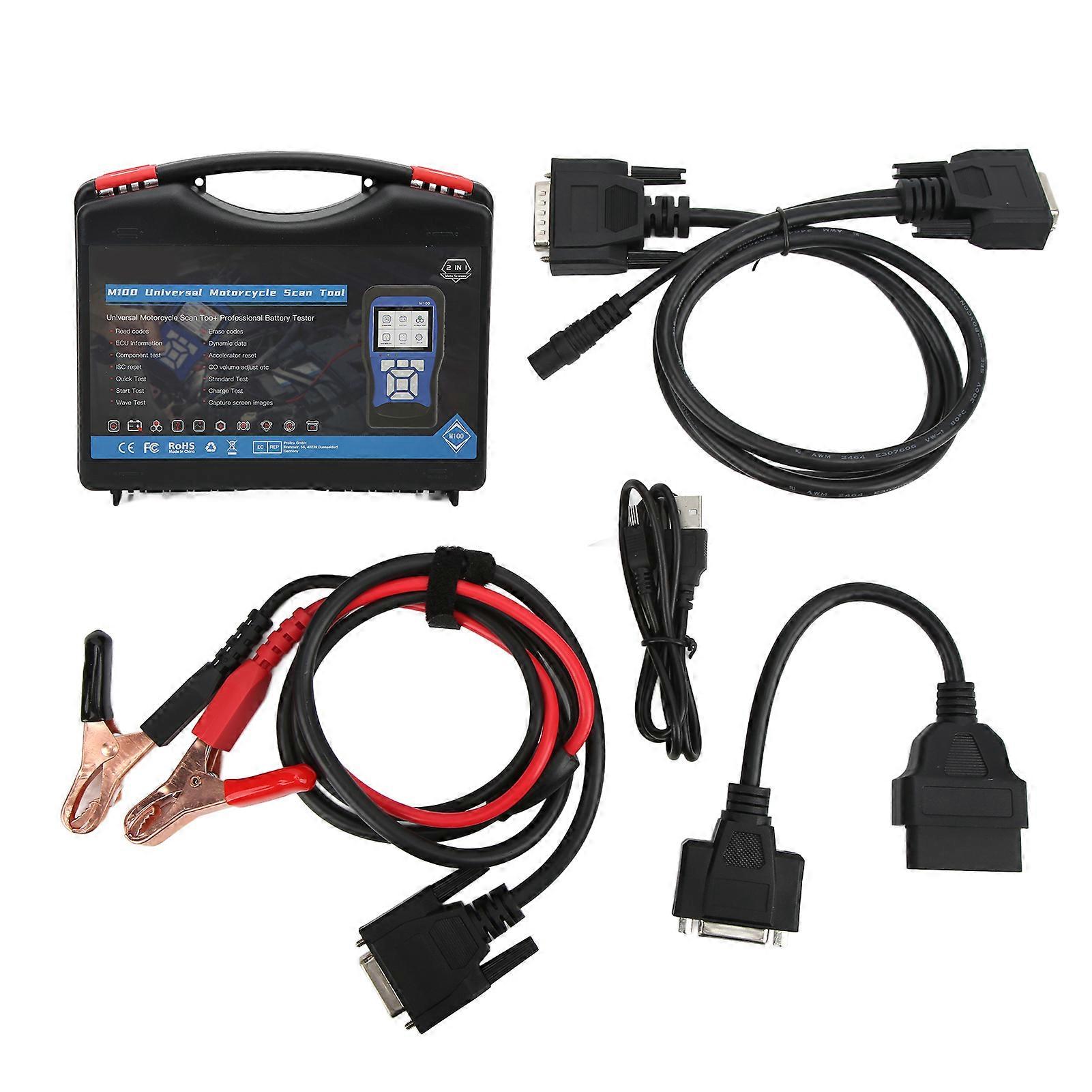 12V Motorrad Scanner Codeleser Batterietester Smart Dual System Handheld-Diagnosewerkzeug