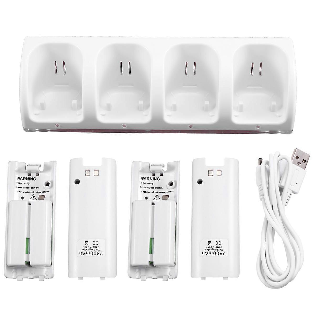 4 Port Charger Charging Stand Dock Station for Game Console Battery Powered Game Accessories Supplies