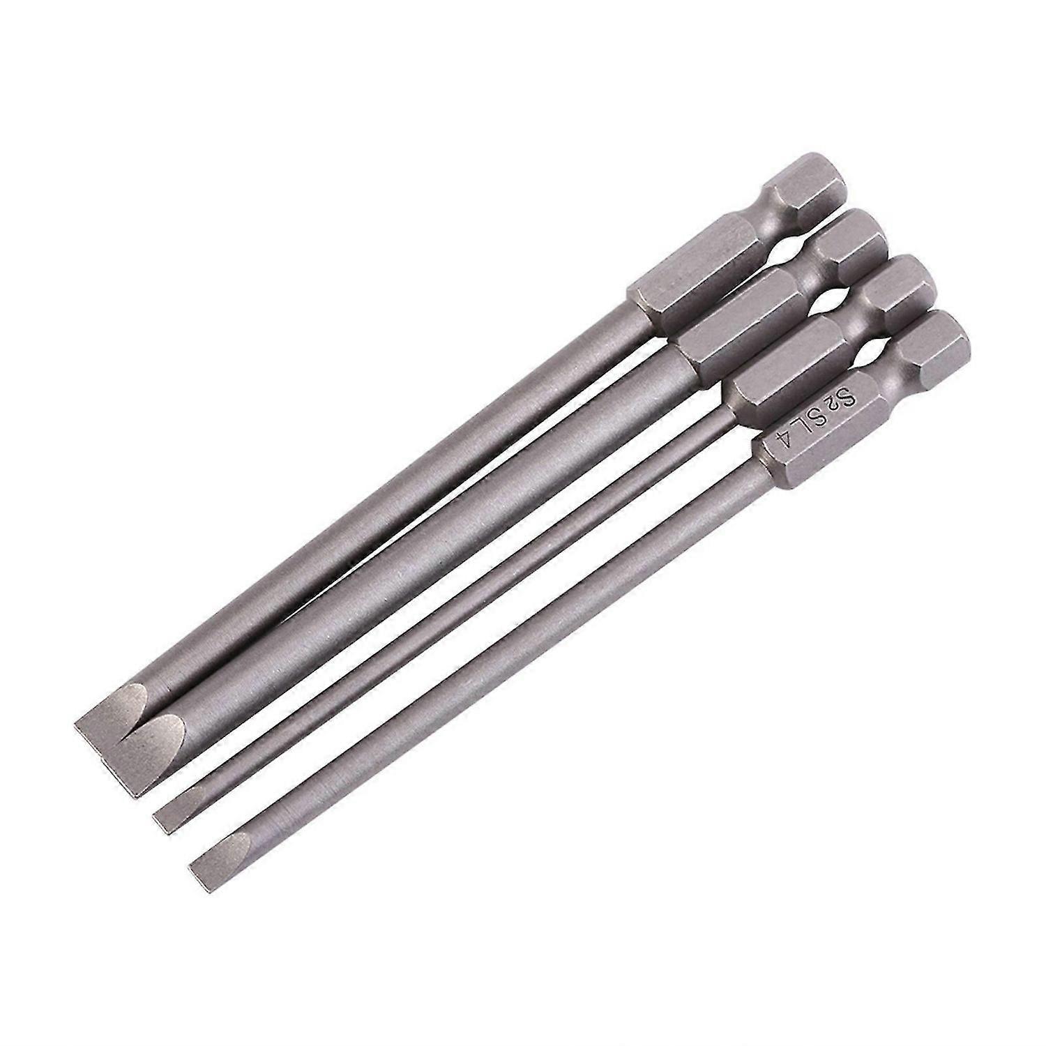 High quality 4PC slotted screwdriver bits (100mm long)