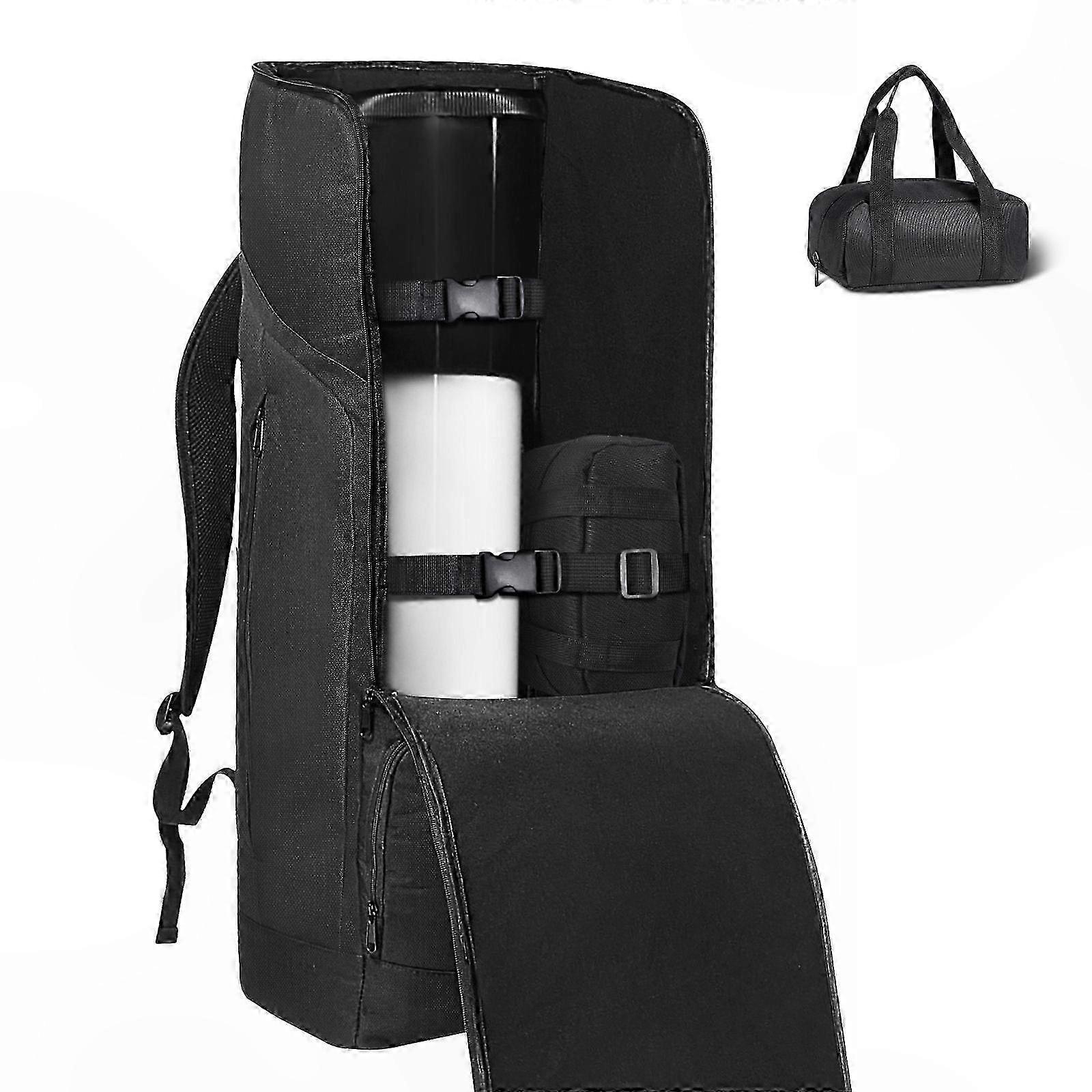 Shock-Absorbent Telescope Carrying Case with Secure Strap, Pockets, and Comfort Shoulder Traps for Optical Tube & Tripod