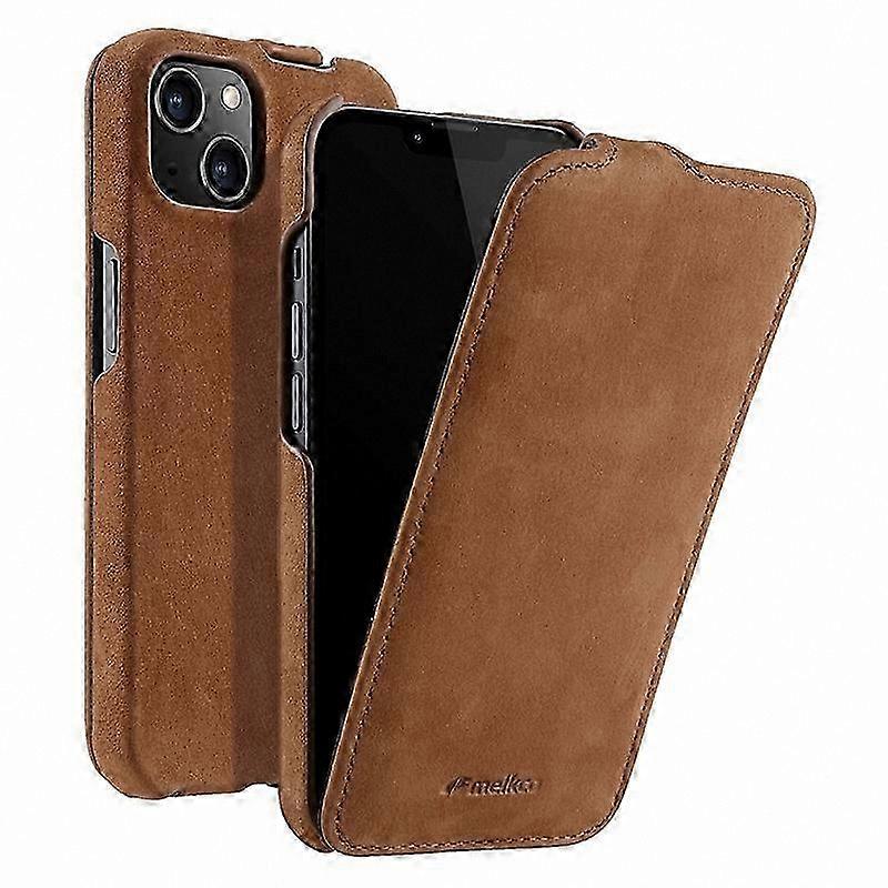 Genuine Leather and PC Shell Vertical Flip Phone Case for  14