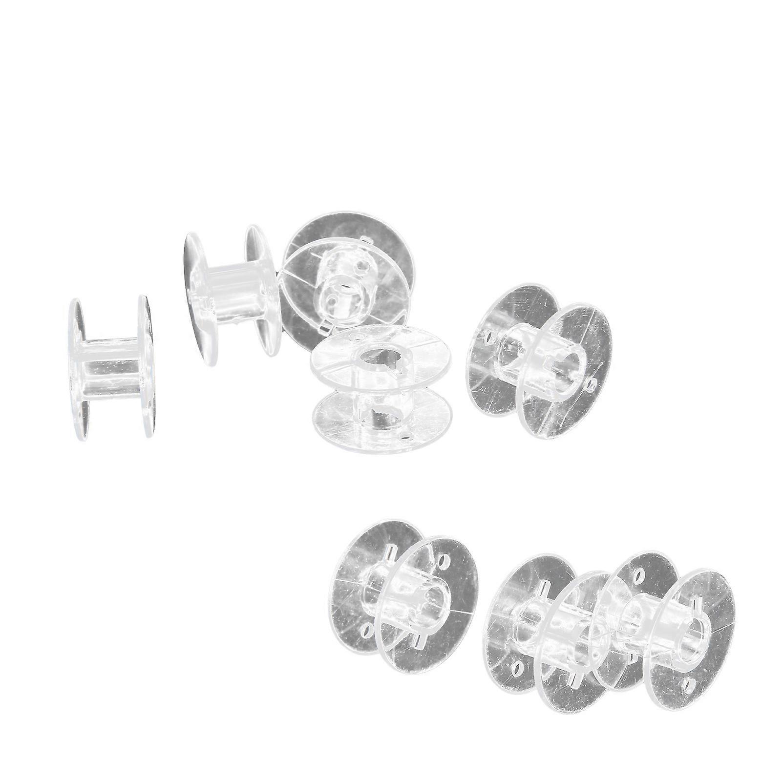 25pcs Transparent Plastic Bobbins for 974 Sewing Machine with Box