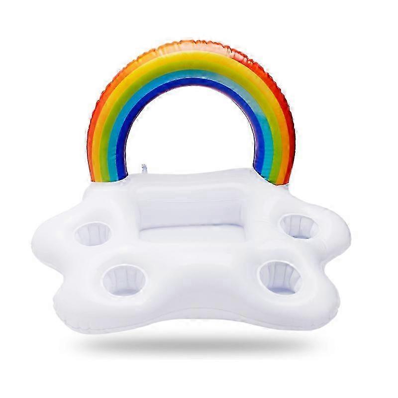 Cloud Cup Seat - Summer Water, Cola & Beer Drinking Inflatable Water Ice Bar - Rainbow Design for Cloud Cup Seat