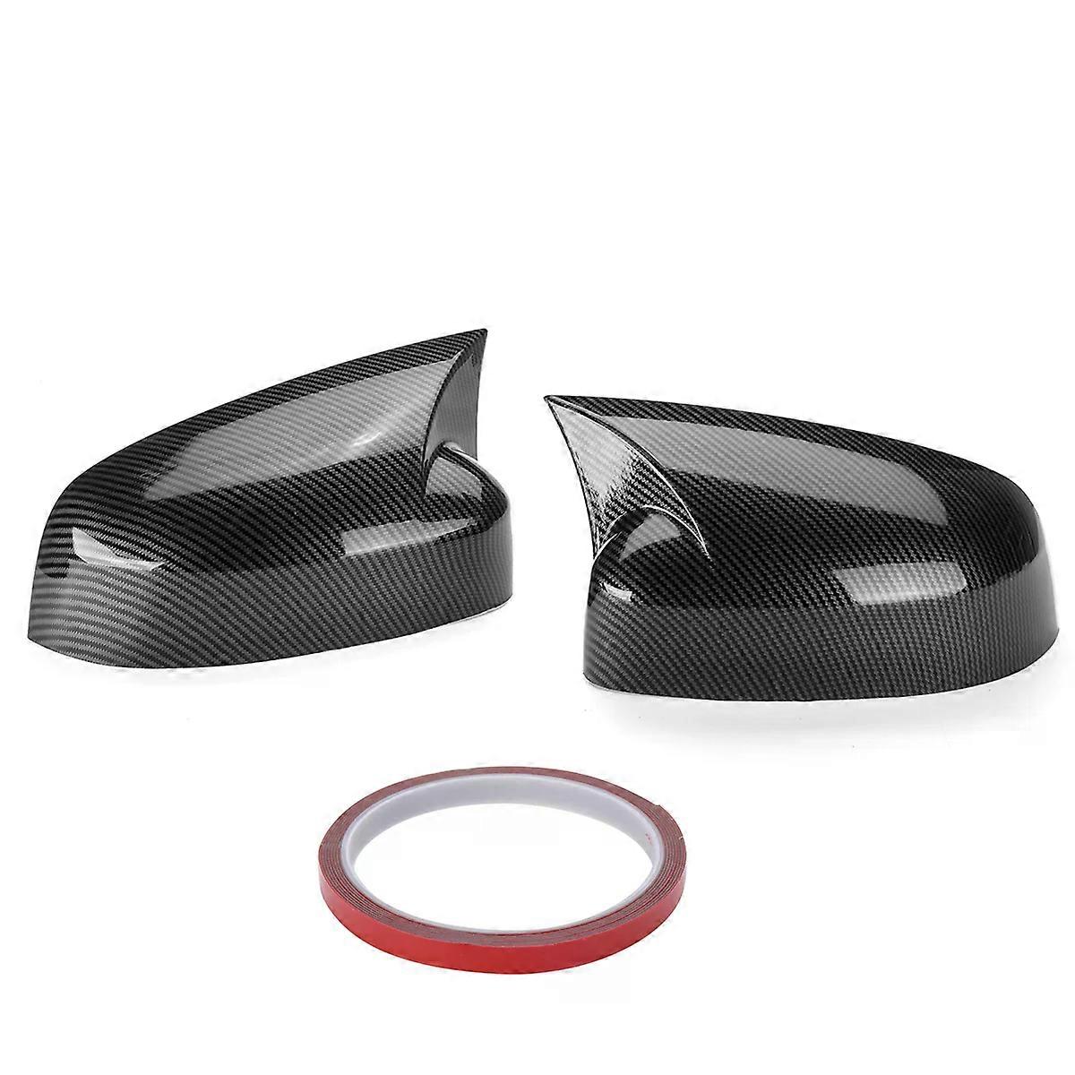 Pair Side Wing Mirror Caps Covers Add-On For Ford Focus 2 3 MK2 MK3 For Mondeo MK4 2008-2018 Horn Style Rearview Mirror Cap