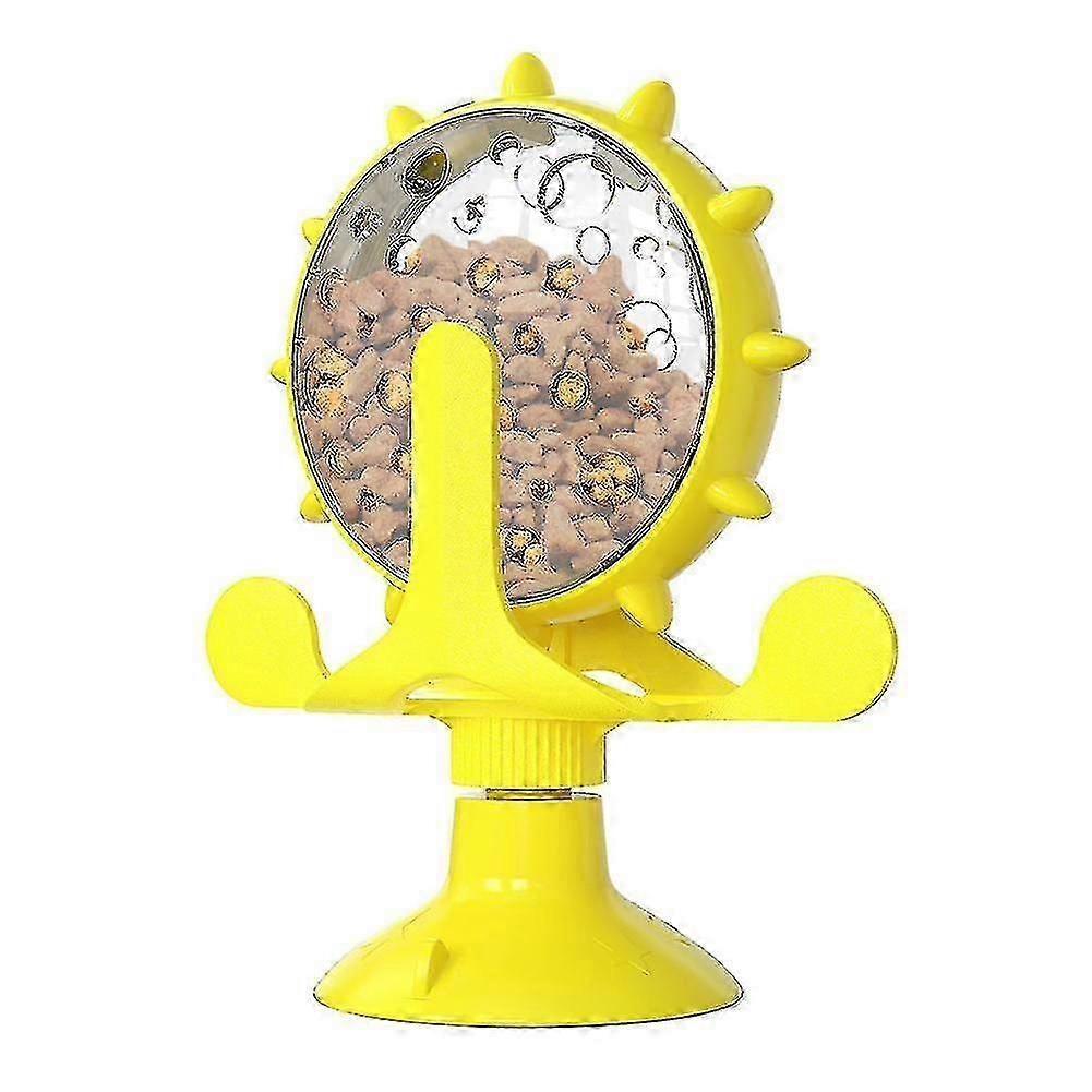 Pet Feeding Trainers Cat Dog Windmills Turntable Feeder Funny Anxiety Relief Pet Toy