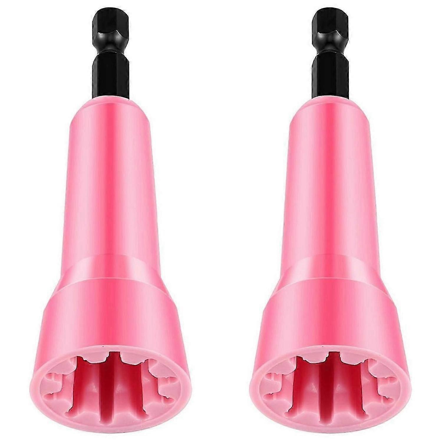 2Pc Wire Twisting Tool Wire Twister Tool Drill Wire Stripper Twisting Wire Connector Socket Wire Twisting Spinner-Pink