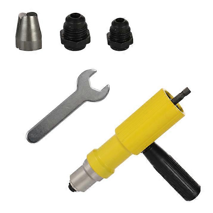 Electric Rivet Nut Machine Adapter for 3.2-4.8mm Rivets, Yellow