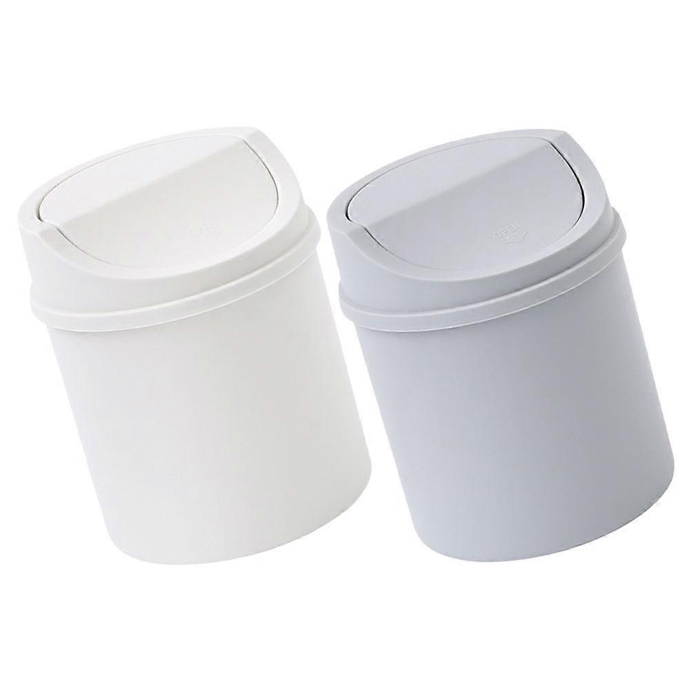 Office Trash Can Mini Trash Cans with Lid for Desktop 8Pcs Assorted Colors