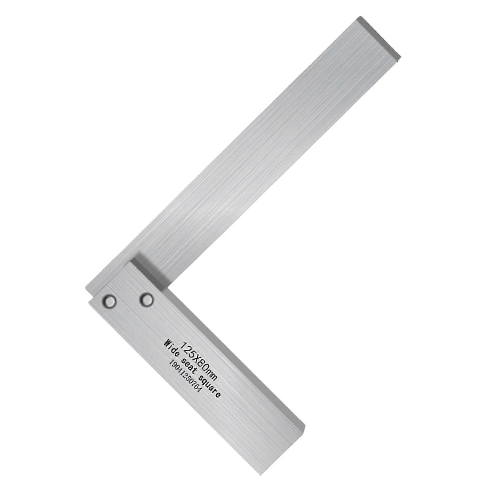 Carbon Steel L Shaped Square Rulers Heat Treated Measuring Tool 125x80mm For Precision Layouts
