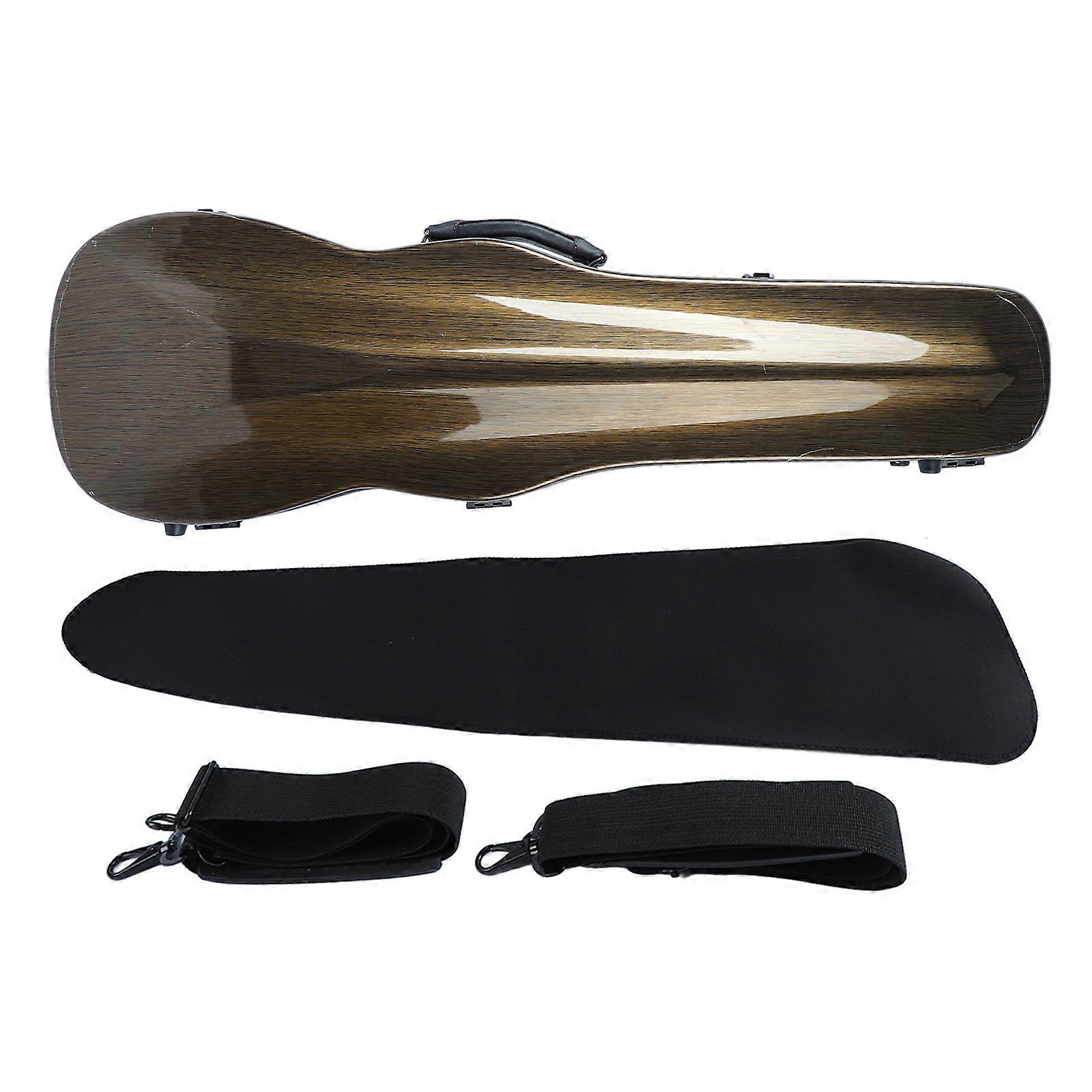 Étui de violon rigide et léger en fibre de carbone, avec sangles hygrométriques, couleur café