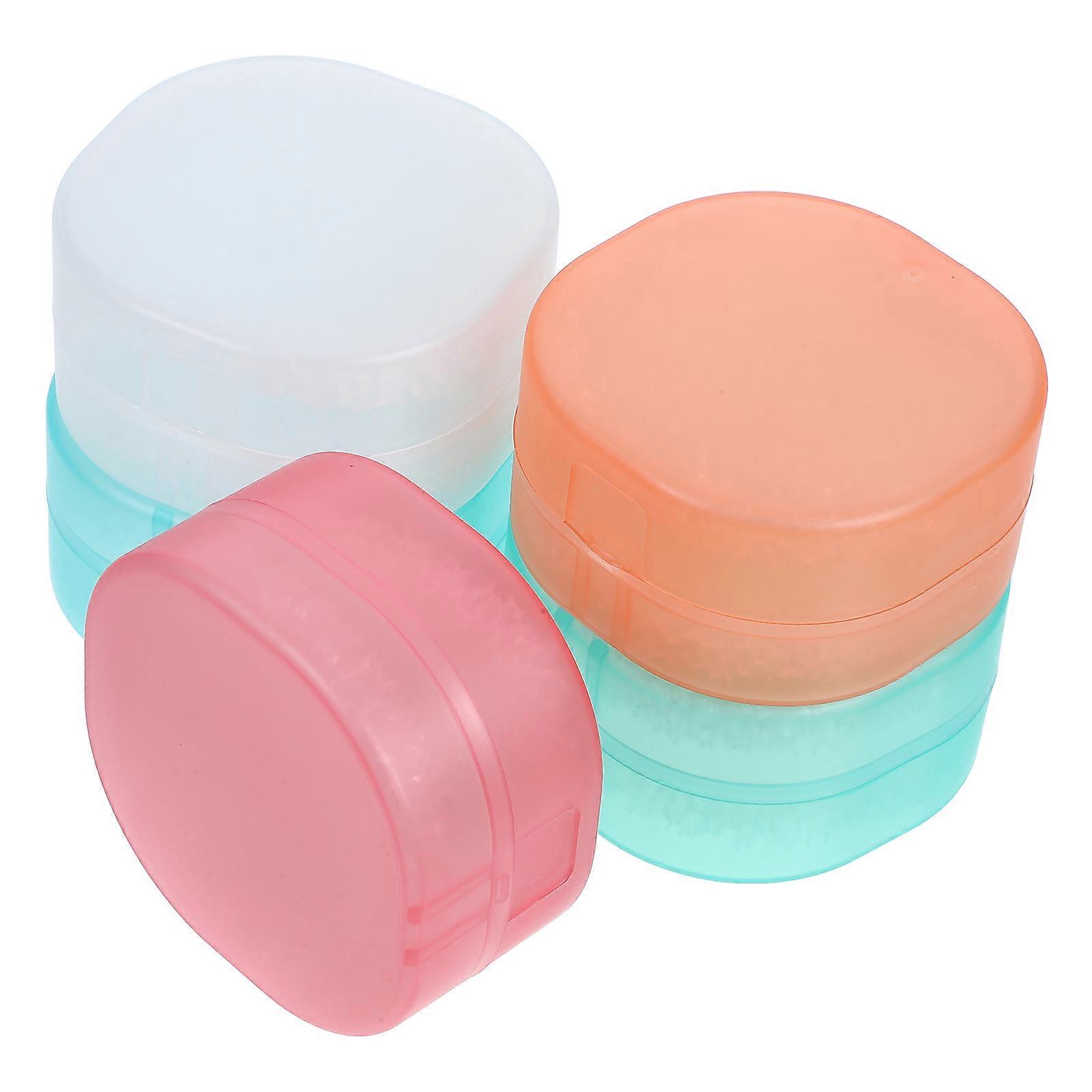 Soap Holder Travel Round Soap Box with Lid for 10Pcs Convenience