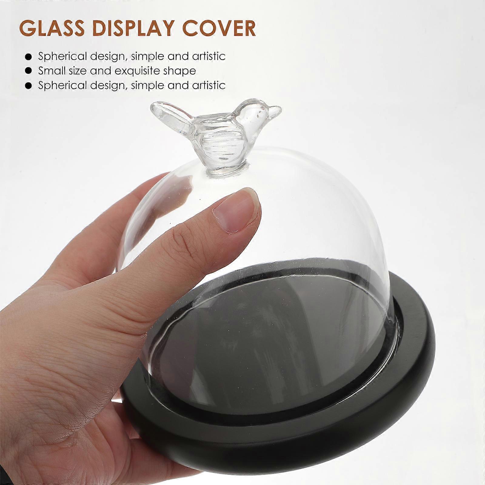 Glass Display Dome Clear Glass Dome Cloche for Home Decoration Transparent Glass Dustproof Display 1Set