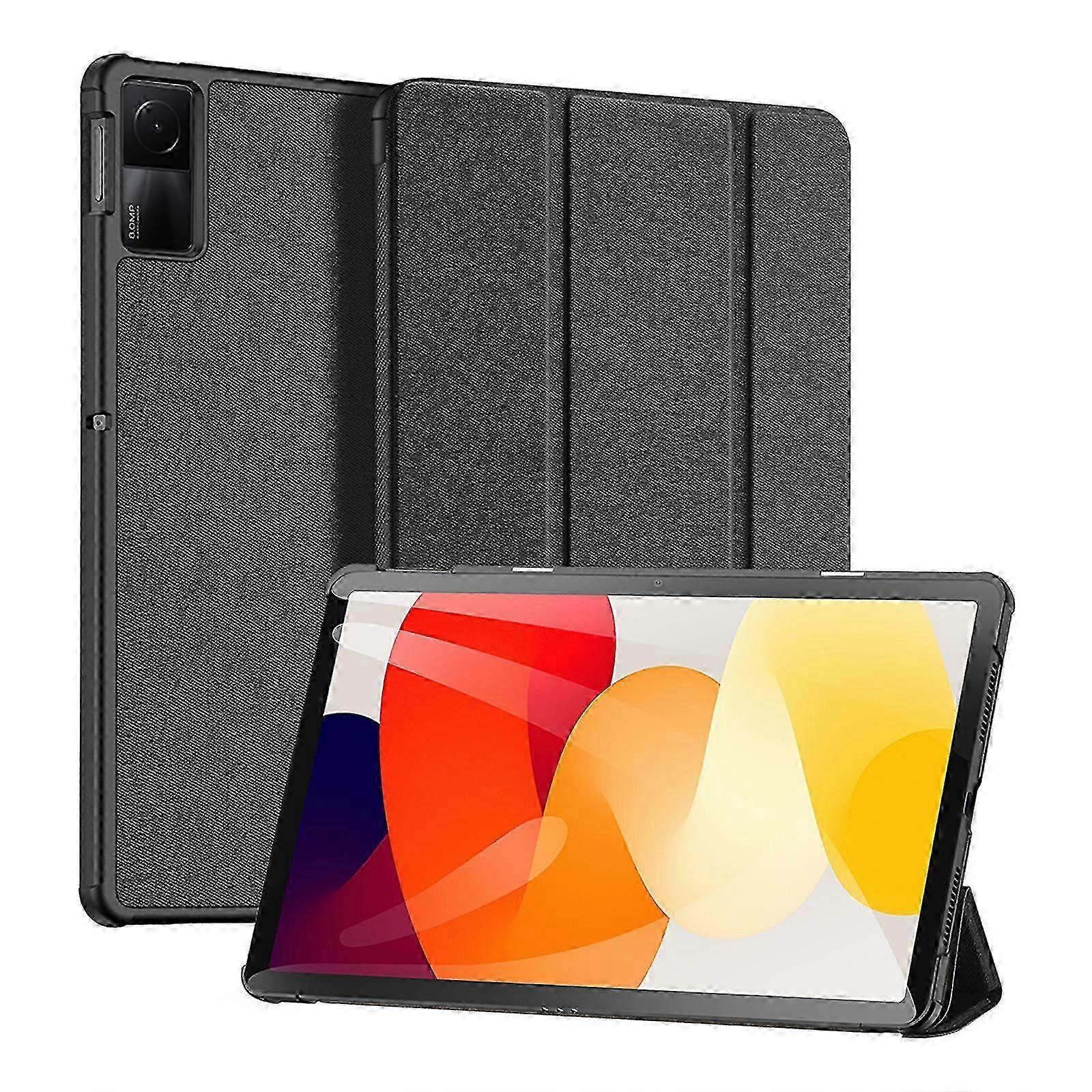 For Xiaomi Redmi Pad Se Pu Leather Tablet Case Tri-fold Stand Tablet Cover