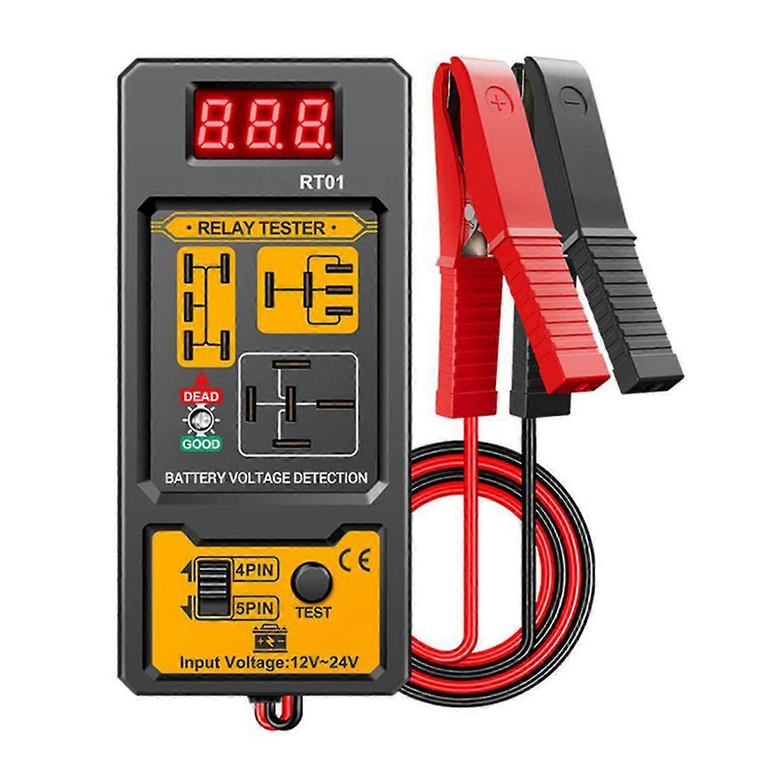 4 Pin 5 Pin Relays Test Battery Voltage Meter Professional Vehicle Electrical System Troubleshooting Tool for Vehicle Electrical Troubleshooting